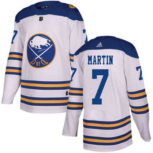 Adidas Sabres #7 Rick Martin White Authentic 2018 Winter Classic Stitched NHL Jersey